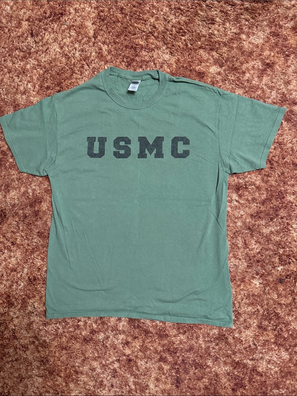 Gildan USMC Olive Green Graphic Tee